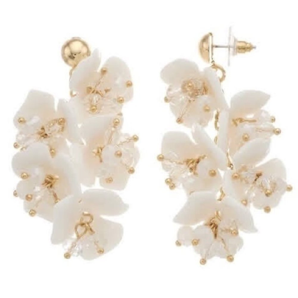 Floral Motif Statement Earrings